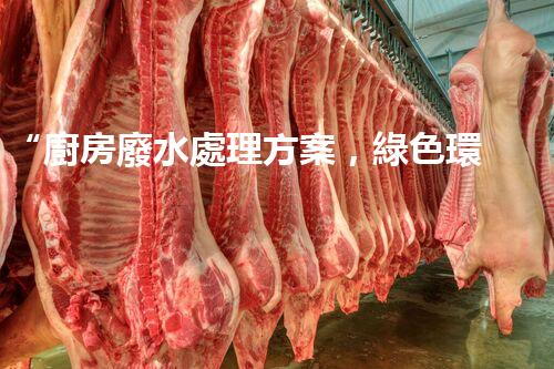 “廚房廢水處理方案，綠色環(huán)保新篇章”