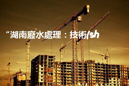 “湖南廢水處理：技術(shù)升級(jí)與治理成效”