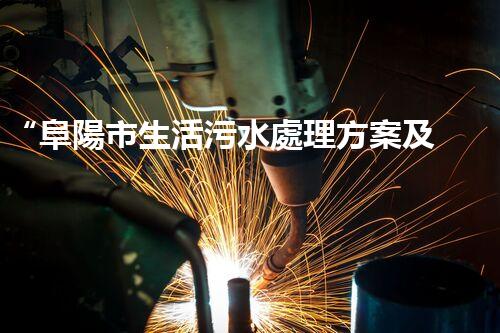 “阜陽市生活污水處理方案及成效分析”