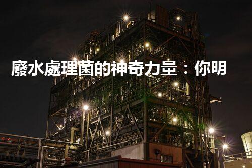 廢水處理菌的神奇力量：你明白它們有多厲害嗎？