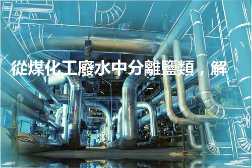 從煤化工廢水中分離鹽類，解析工藝及應(yīng)用