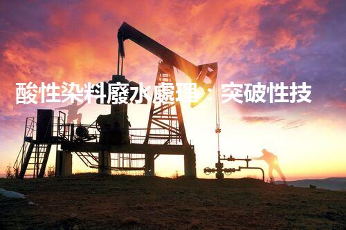 酸性染料廢水處理：突破性技術與以后展望